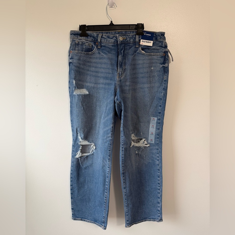 Old Navy Women's Straight Leg High-Rise OG Loose Jeans-NWT